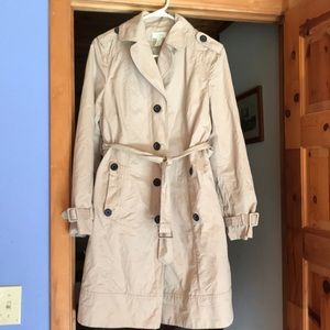 LOFT trench coat w zip out quilted liner